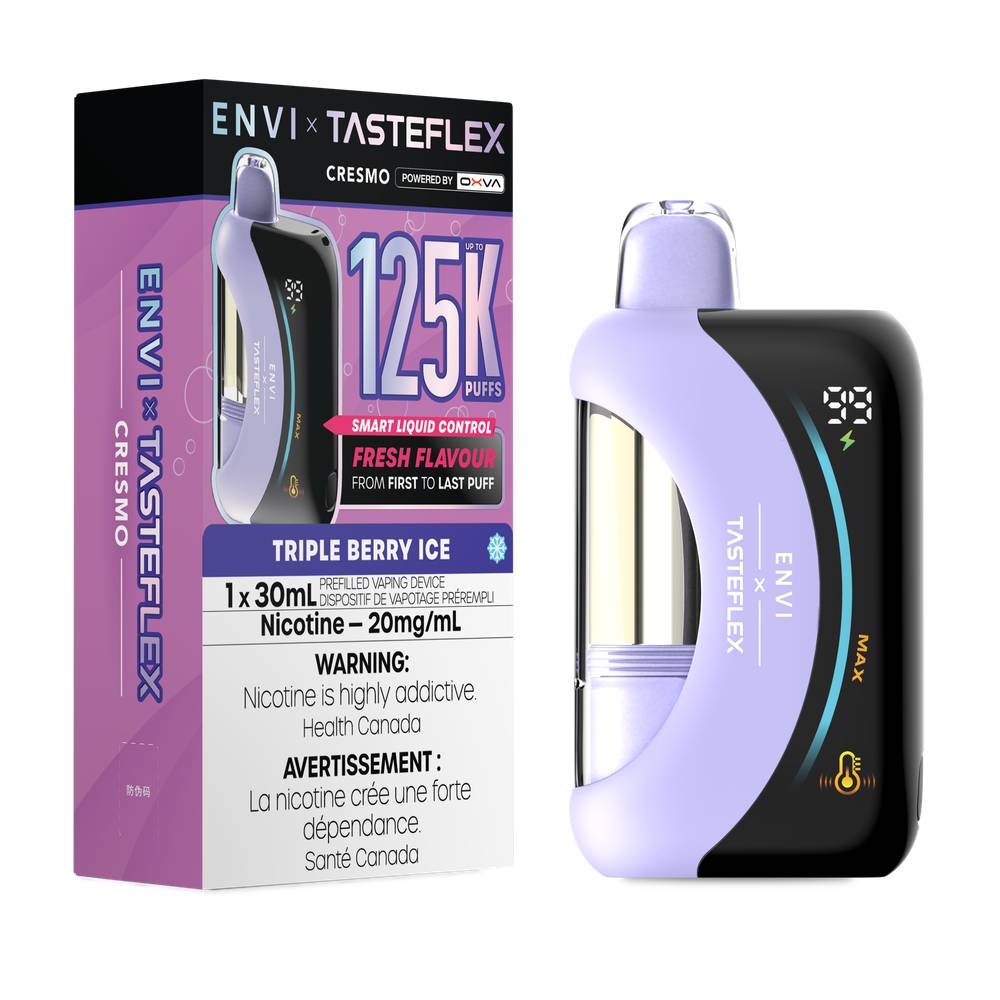 ENVI x OXVA TasteFlex 125K Disposable Vape - Triple Berry Ice